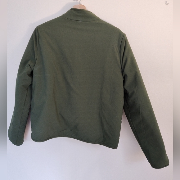 Topo Designs Sherpa Reversible Coat Jacket Zipper Pockets Green - Picture 8 of 12